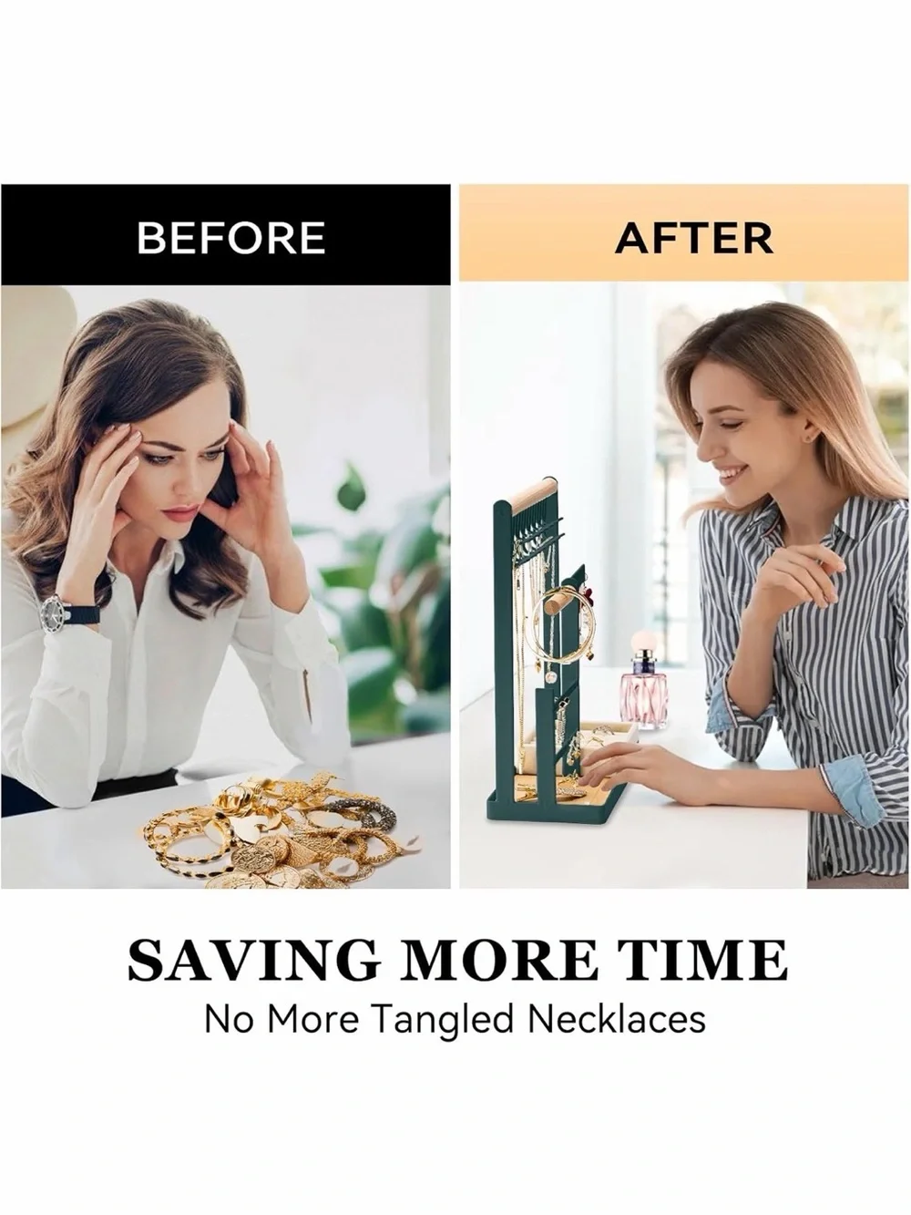DreamGenius Green Jewelry Organizer w Velvet Ring💍Holder